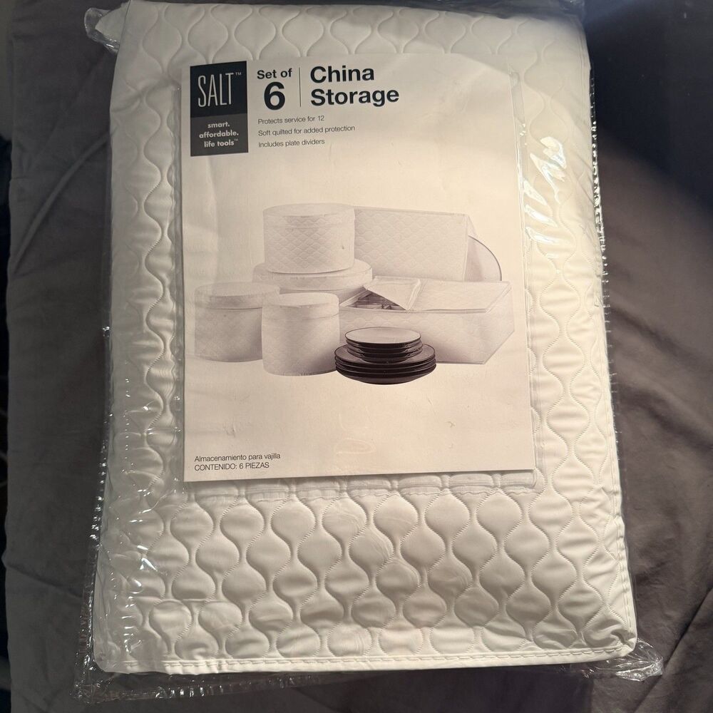 SALT Quilted China Storage Set: All Pieces Inside!